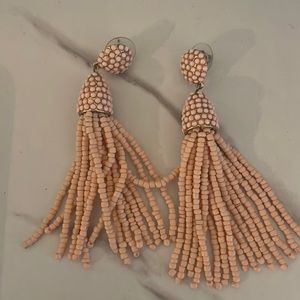Light Pink Tassel Earrings